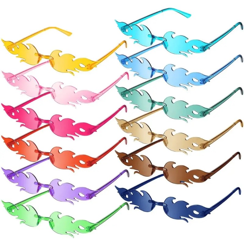 Designer Sunglasses - Fire Flame Sunglasses Women Designer Rimless