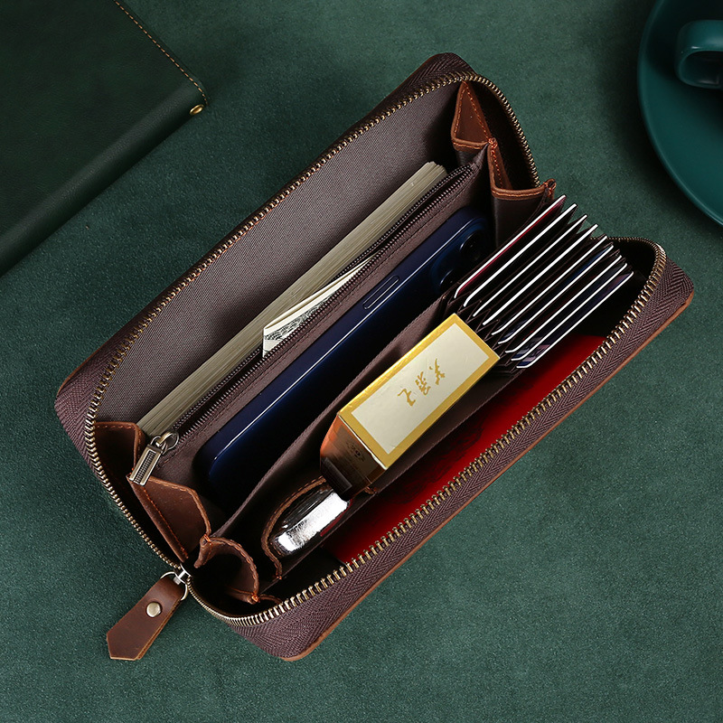 Cow Leather Purse Large Capaci - огляд і ціна Leather Wallet Men