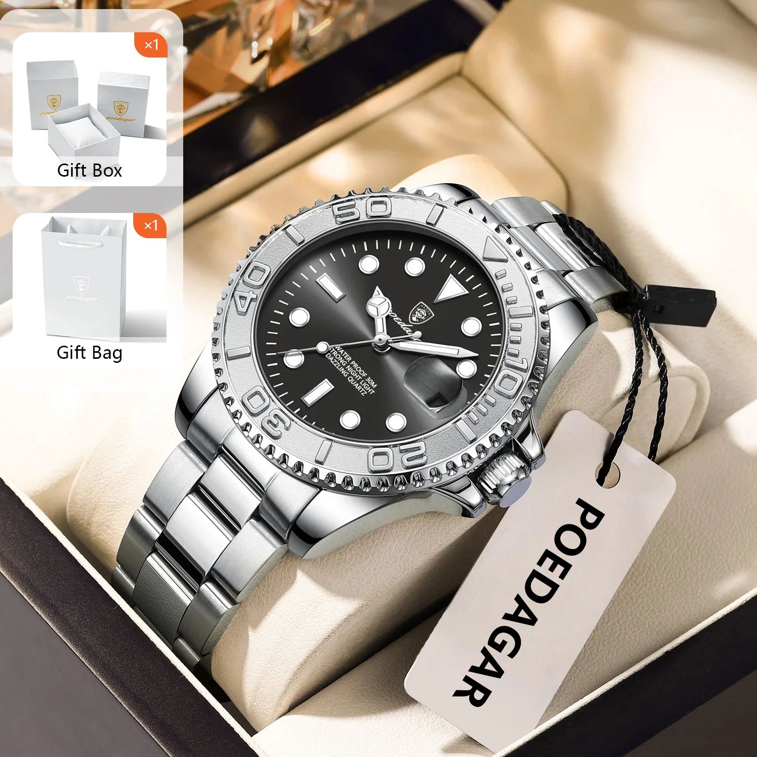 POEDAGAR Trendy Sport Man Watc - огляд і ціна Luxury Watch Men