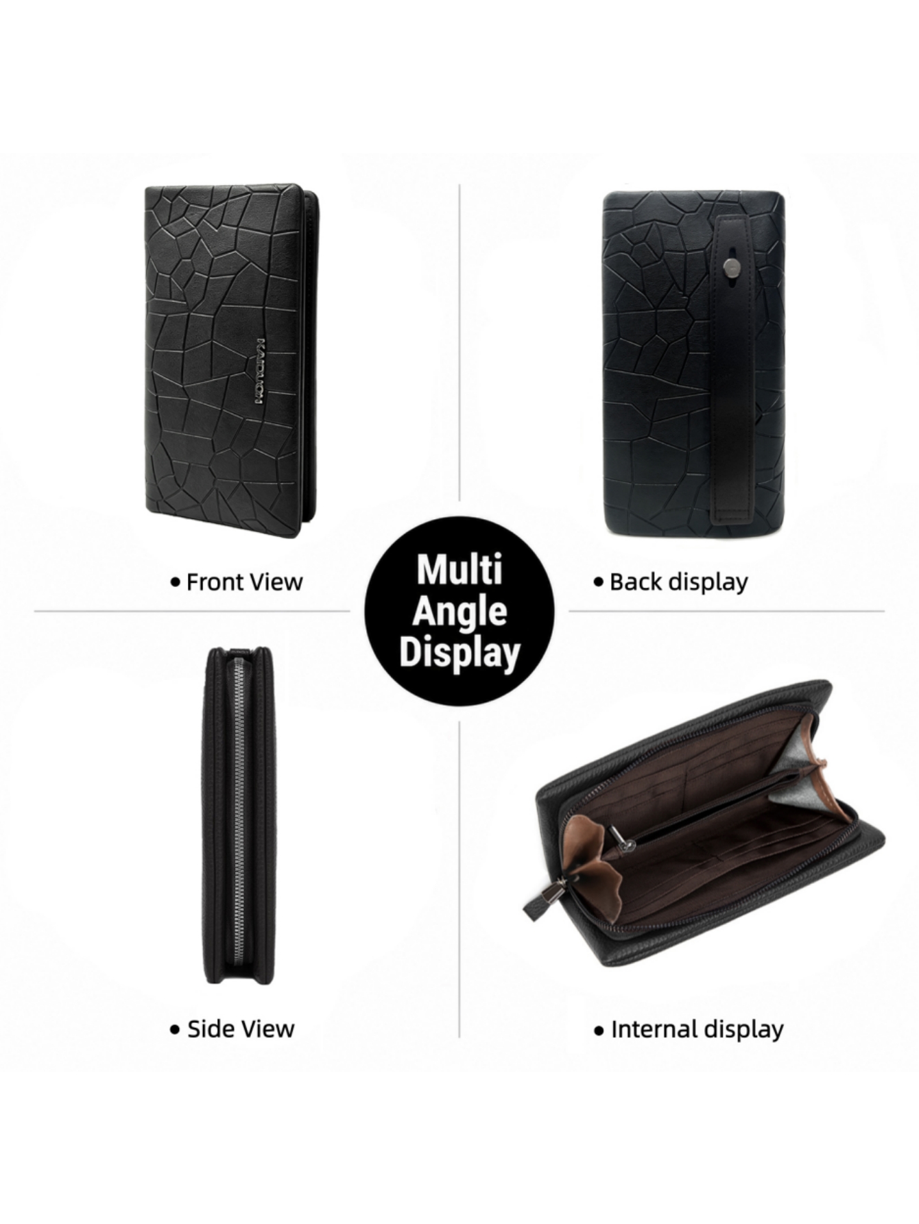 Men Geometric Stone Pattern PU - огляд і ціна Leather Wallet Men